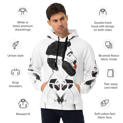 Gag (WHITE) | All-Over Print Fleece Bunny Hug Hoodie Totes Chill [Sizes 2XS-6XL] [FREE SHIPPING] The Butters Apparel X BYGKYD