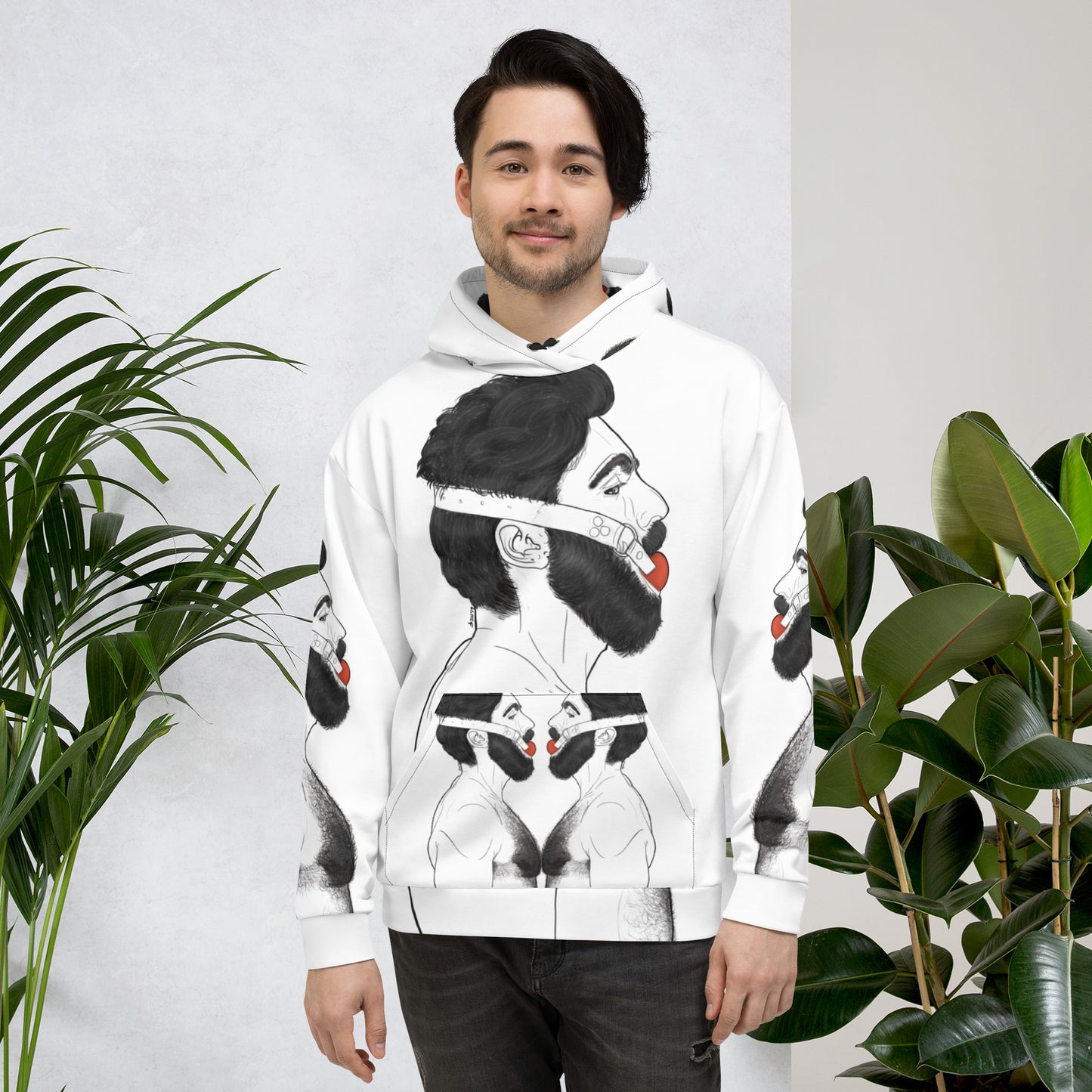 Gag (WHITE) | All-Over Print Fleece Bunny Hug Hoodie Totes Chill [Sizes 2XS-6XL] [FREE SHIPPING] The Butters Apparel X BYGKYD