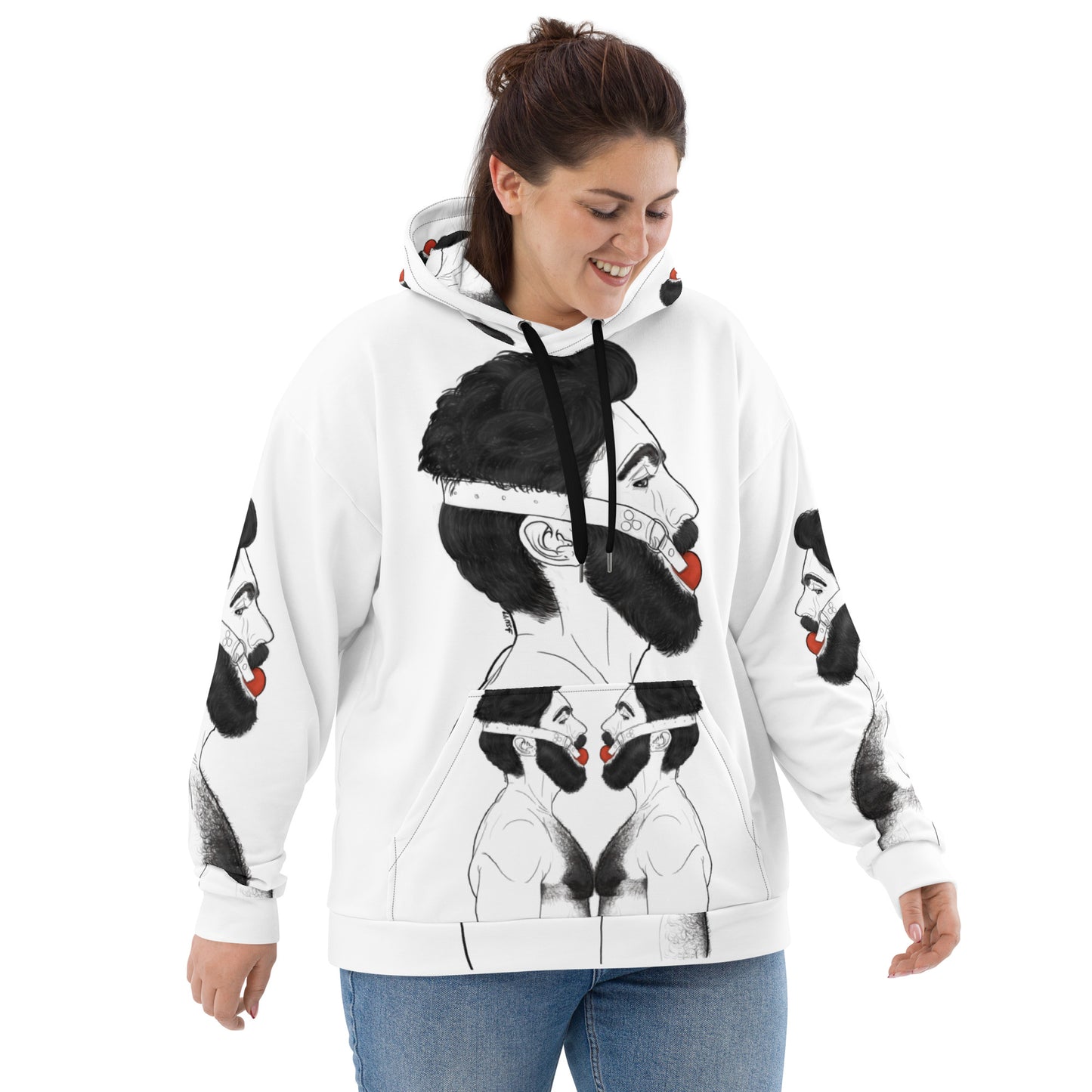 Gag (WHITE) | All-Over Print Fleece Bunny Hug Hoodie Totes Chill [Sizes 2XS-6XL] [FREE SHIPPING] The Butters Apparel X BYGKYD