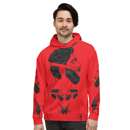 Gag (Alizarin) | All-Over Print Fleece Bunny Hug Hoodie Totes Chill [Sizes 2XS-6XL] [FREE SHIPPING] The Butters Apparel X BYGKYD