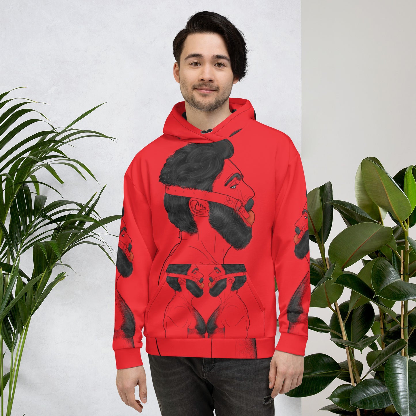 Gag (Alizarin) | All-Over Print Fleece Bunny Hug Hoodie Totes Chill [Sizes 2XS-6XL] [FREE SHIPPING] The Butters Apparel X BYGKYD