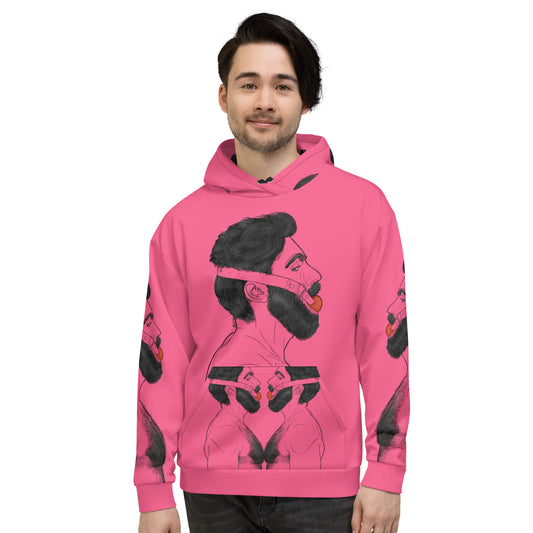 Gag (Brink Pink) | All-Over Print Fleece Bunny Hug Hoodie Totes Chill [Sizes 2XS-6XL] [FREE SHIPPING] The Butters Apparel X BYGKYD