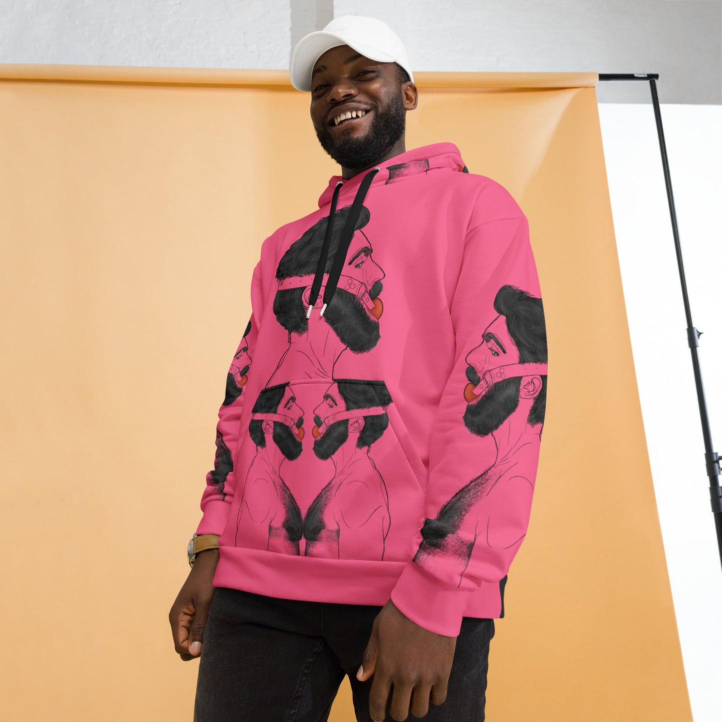 Gag (Brink Pink) | All-Over Print Fleece Bunny Hug Hoodie Totes Chill [Sizes 2XS-6XL] [FREE SHIPPING] The Butters Apparel X BYGKYD