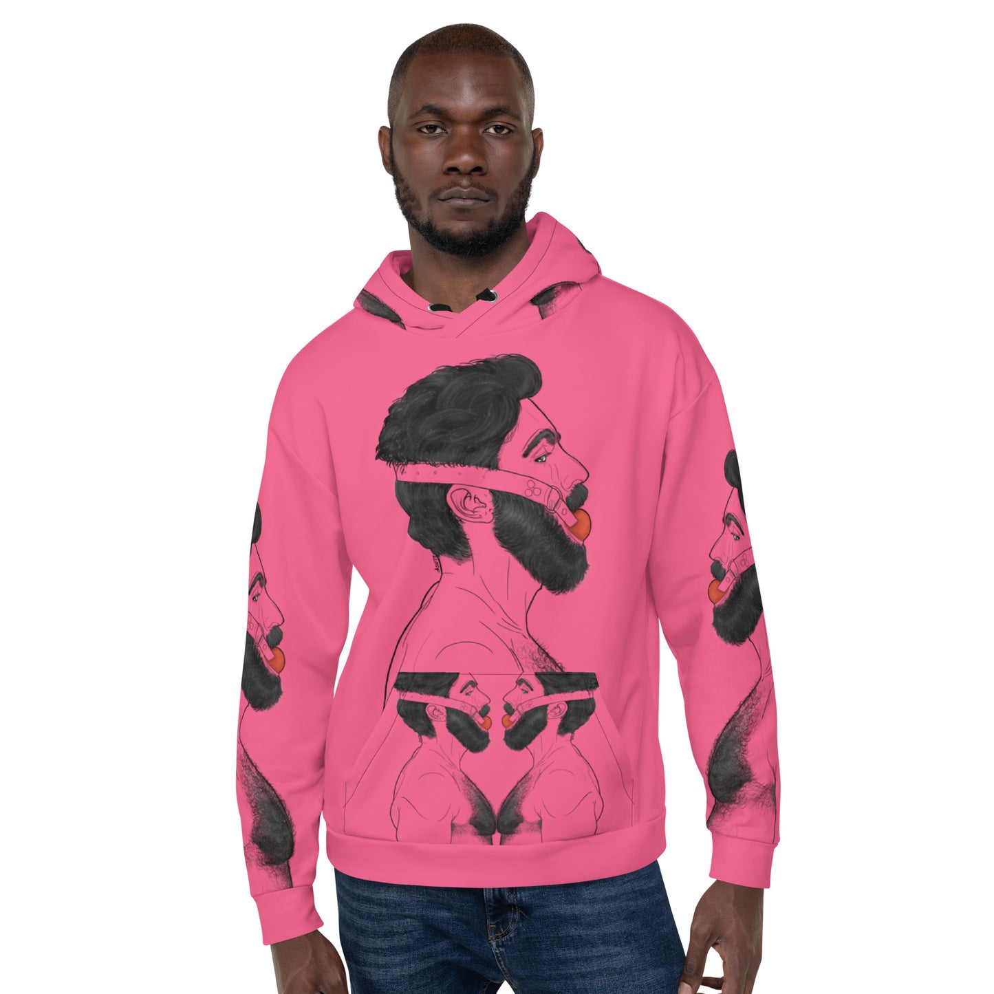 Gag (Brink Pink) | All-Over Print Fleece Bunny Hug Hoodie Totes Chill [Sizes 2XS-6XL] [FREE SHIPPING] The Butters Apparel X BYGKYD