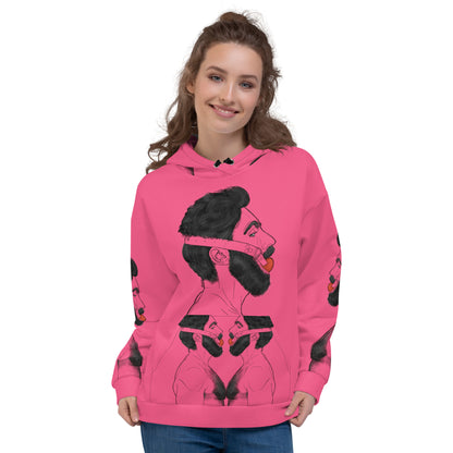 Gag (Brink Pink) | All-Over Print Fleece Bunny Hug Hoodie Totes Chill [Sizes 2XS-6XL] [FREE SHIPPING] The Butters Apparel X BYGKYD