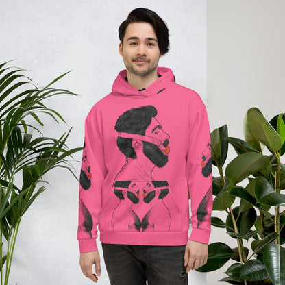 Gag (Brink Pink) | All-Over Print Fleece Bunny Hug Hoodie Totes Chill [Sizes 2XS-6XL] [FREE SHIPPING] The Butters Apparel X BYGKYD