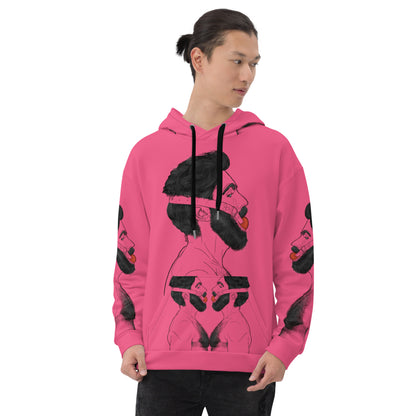 Gag (Brink Pink) | All-Over Print Fleece Bunny Hug Hoodie Totes Chill [Sizes 2XS-6XL] [FREE SHIPPING] The Butters Apparel X BYGKYD