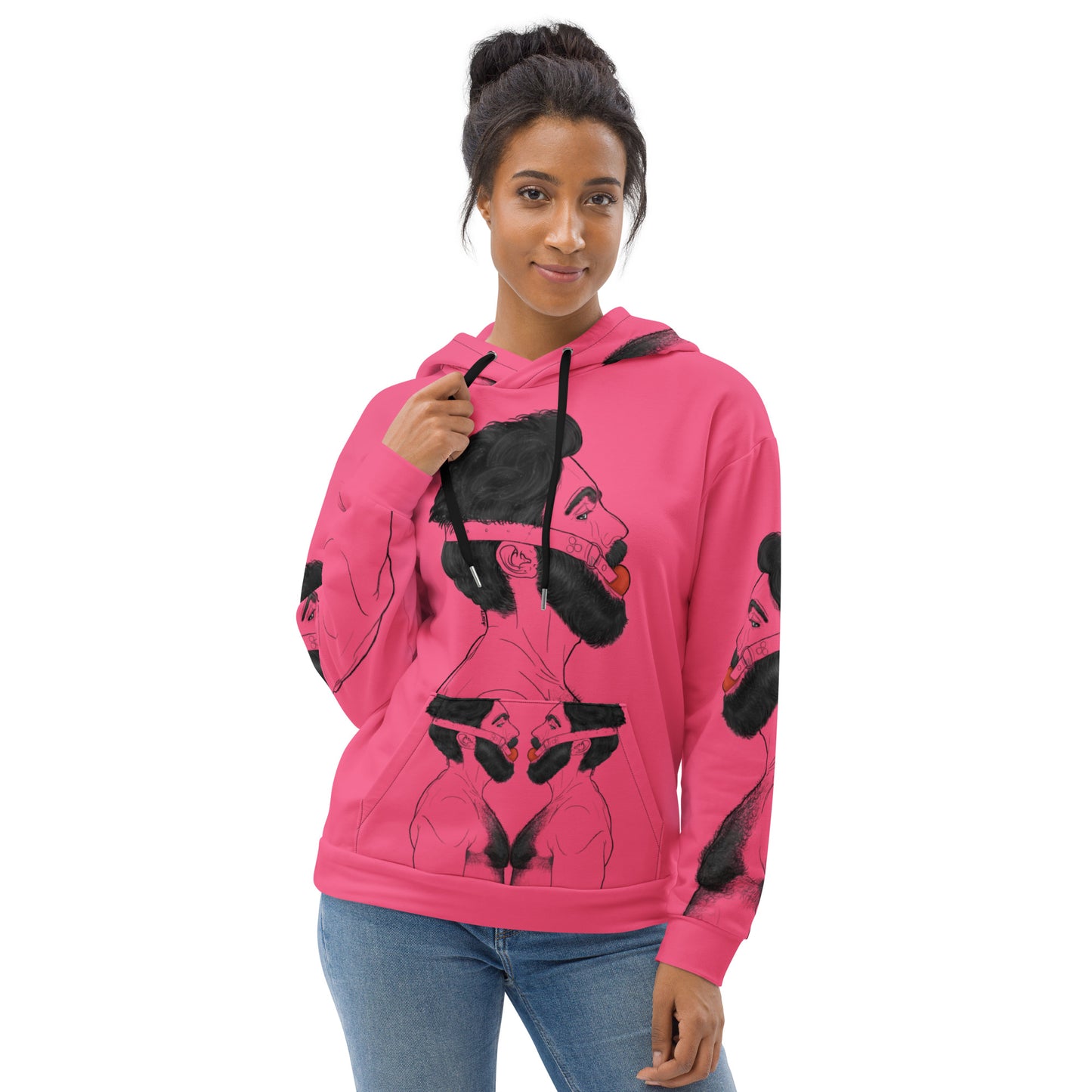 Gag (Brink Pink) | All-Over Print Fleece Bunny Hug Hoodie Totes Chill [Sizes 2XS-6XL] [FREE SHIPPING] The Butters Apparel X BYGKYD