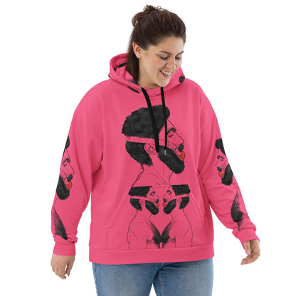 Gag (Brink Pink) | All-Over Print Fleece Bunny Hug Hoodie Totes Chill [Sizes 2XS-6XL] [FREE SHIPPING] The Butters Apparel X BYGKYD