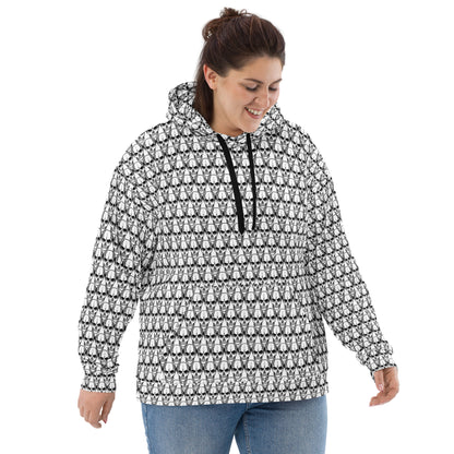 Earnest Bones (White) | All-Over Print Fleece Bunny Hug Hoodie Totes Chill [Sizes 2XS-6XL] [FREE SHIPPING]