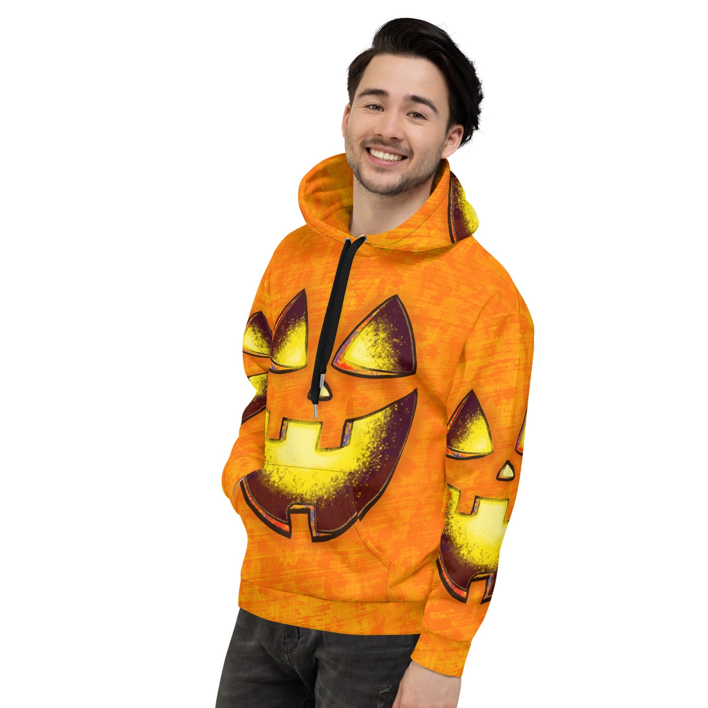 Mr. Spookington | All-Over Print  Fleece Bunny Hug Hoodie Totes Chill Loose Fit Unisex [Sizes 2XS-6X] [FREE SHIPPING]