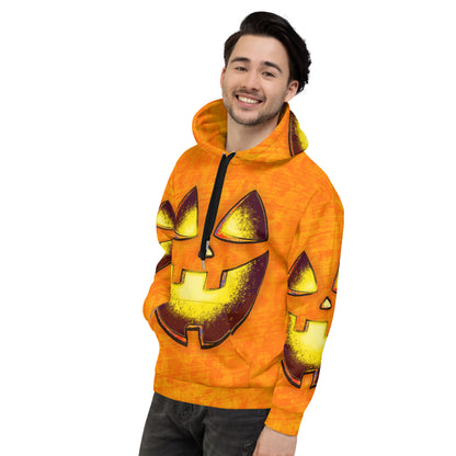 Mr. Spookington | All-Over Print  Fleece Bunny Hug Hoodie Totes Chill Loose Fit Unisex [Sizes 2XS-6X] [FREE SHIPPING]