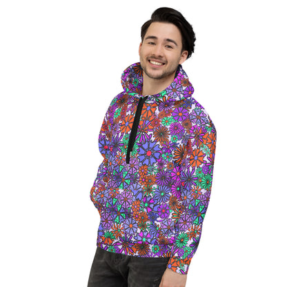 Forbidden Flower {Purple} | All-Over Print  Fleece Bunny Hug Hoodie Totes Chill Loose Fit Unisex [Sizes 2XS-6X] [FREE SHIPPING]