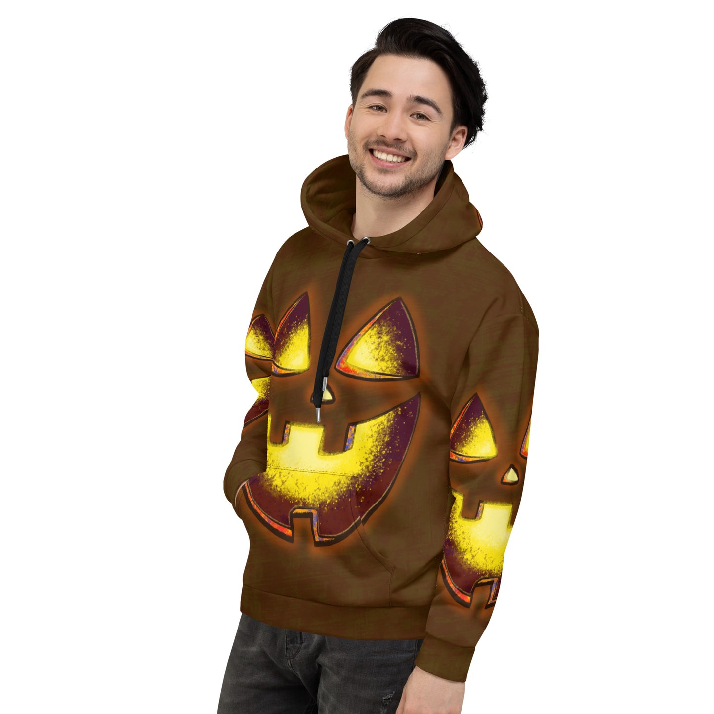 Mr. Spookington | All-Over Print  Fleece Bunny Hug Hoodie Totes Chill Loose Fit Unisex [Sizes 2XS-6X] [FREE SHIPPING]