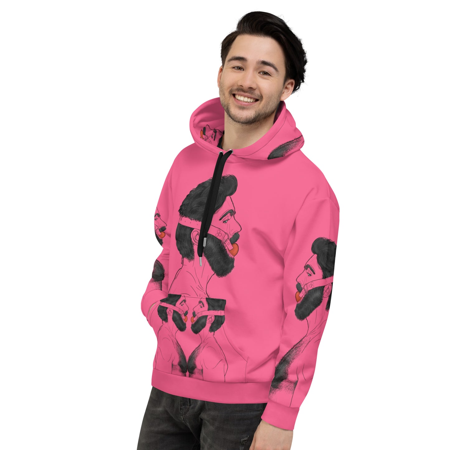 Gag (Brink Pink) | All-Over Print Fleece Bunny Hug Hoodie Totes Chill [Sizes 2XS-6XL] [FREE SHIPPING] The Butters Apparel X BYGKYD