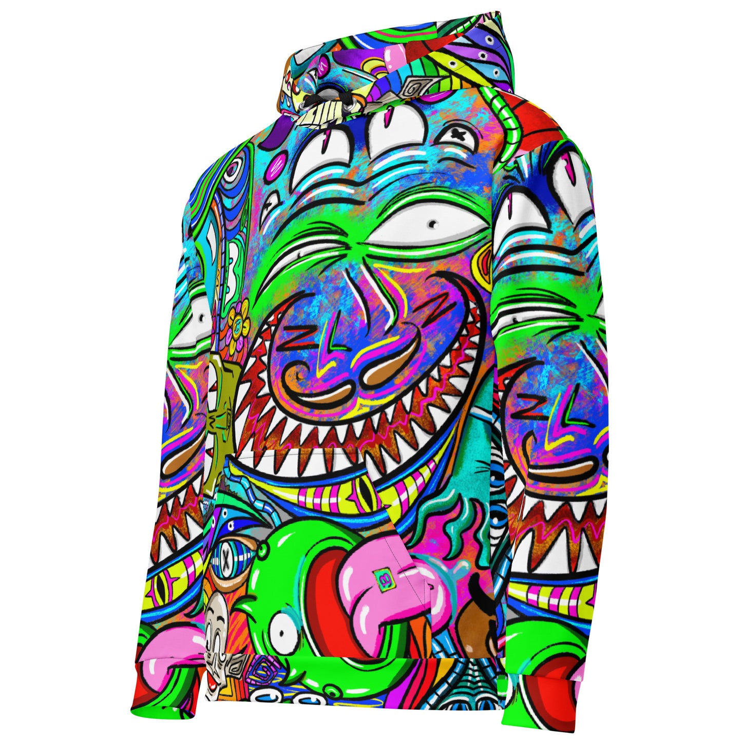 Psychadelia | All-Over Print  Fleece Bunny Hug Hoodie Totes Chill Loose Fit Unisex [Sizes 2XS-6X] [FREE SHIPPING]