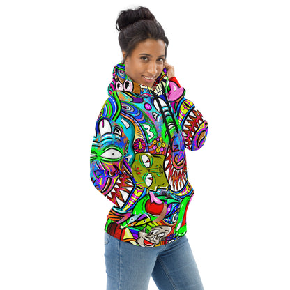 Psychedelia | All-Over Print  Fleece Bunny Hug Hoodie Totes Chill Loose Fit Unisex [Sizes 2XS-6X] [FREE SHIPPING]