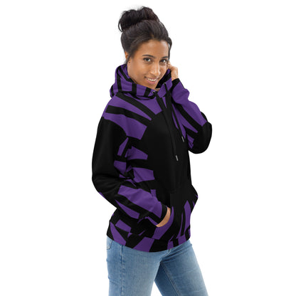 Shattered in Indigo Fleece Bunny Hug Hoodie Totes Chill Loose Fit Unisex All-Over Print [Sizes XS-6X] [FREE SHIPPING]