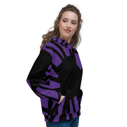 Shattered in Indigo Fleece Bunny Hug Hoodie Totes Chill Loose Fit Unisex All-Over Print [Sizes XS-6X] [FREE SHIPPING]