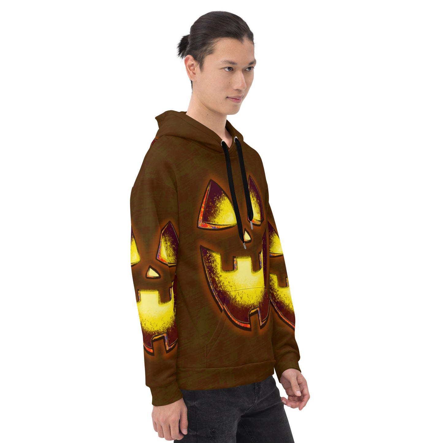 Mr. Spookington | All-Over Print  Fleece Bunny Hug Hoodie Totes Chill Loose Fit Unisex [Sizes 2XS-6X] [FREE SHIPPING]