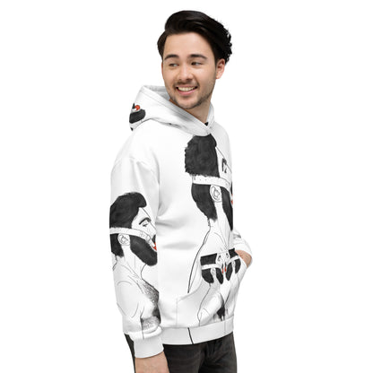 Gag (WHITE) | All-Over Print Fleece Bunny Hug Hoodie Totes Chill [Sizes 2XS-6XL] [FREE SHIPPING] The Butters Apparel X BYGKYD