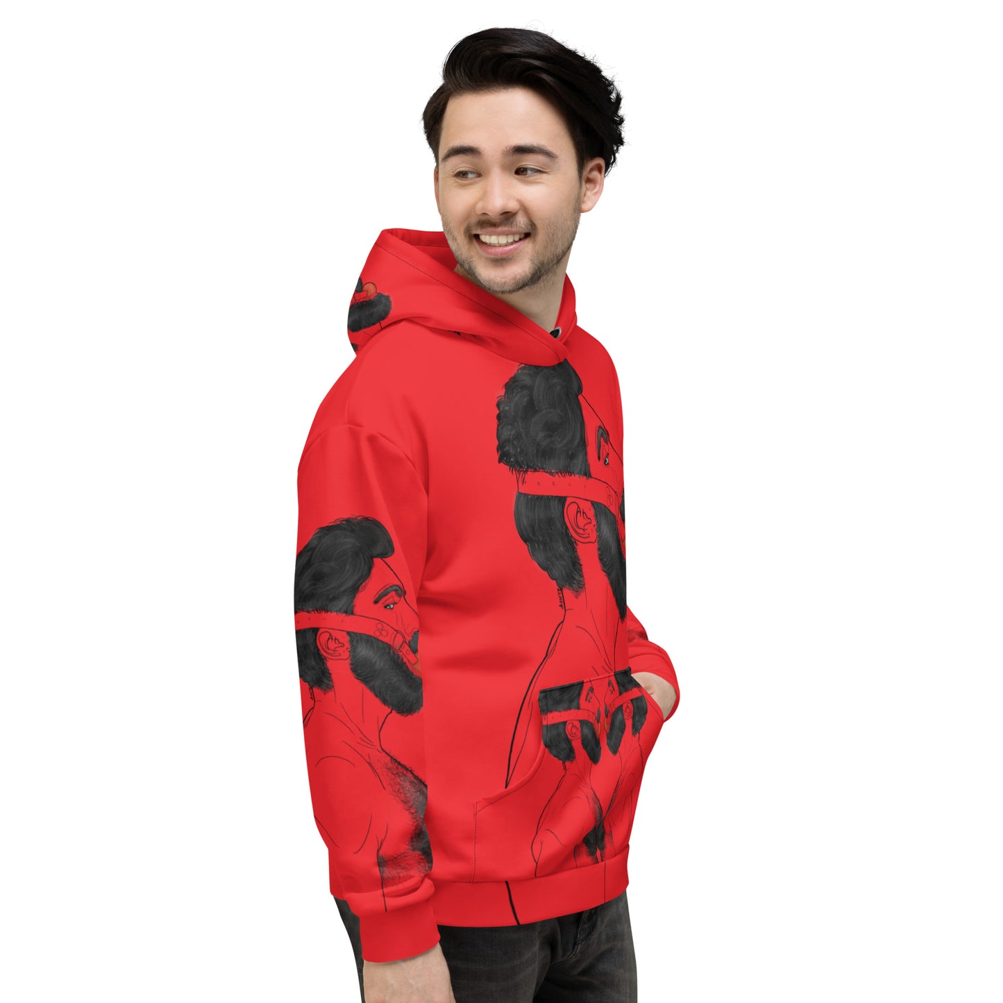 Gag (Alizarin) | All-Over Print Fleece Bunny Hug Hoodie Totes Chill [Sizes 2XS-6XL] [FREE SHIPPING] The Butters Apparel X BYGKYD