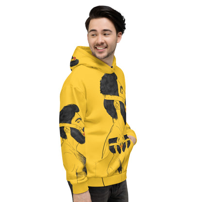 Gag (YELLOW) | All-Over Print Fleece Bunny Hug Hoodie Totes Chill [Sizes 2XS-6XL] [FREE SHIPPING] The Butters Apparel X BYGKYD