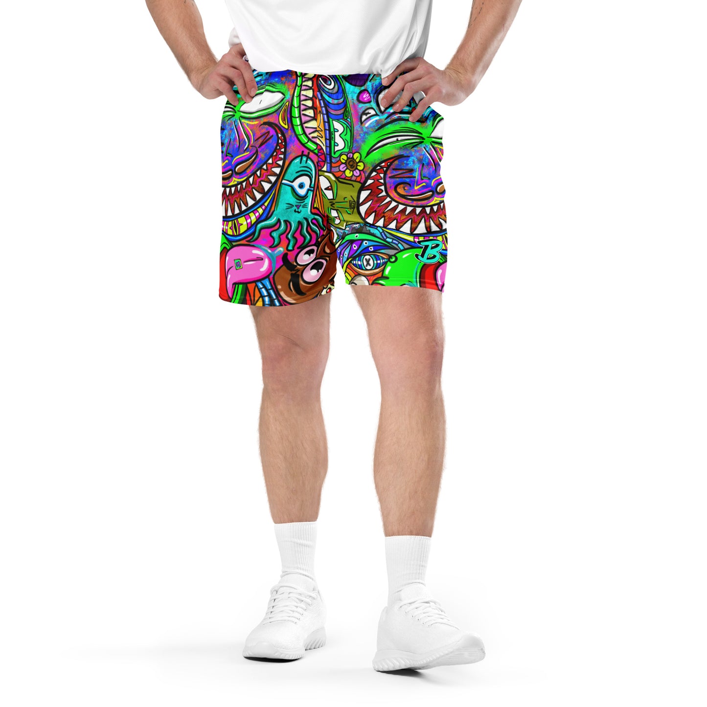 Psychadelia Unisex Mesh Shorts [2XS-6XL] UPF50+, Moisture Wicking