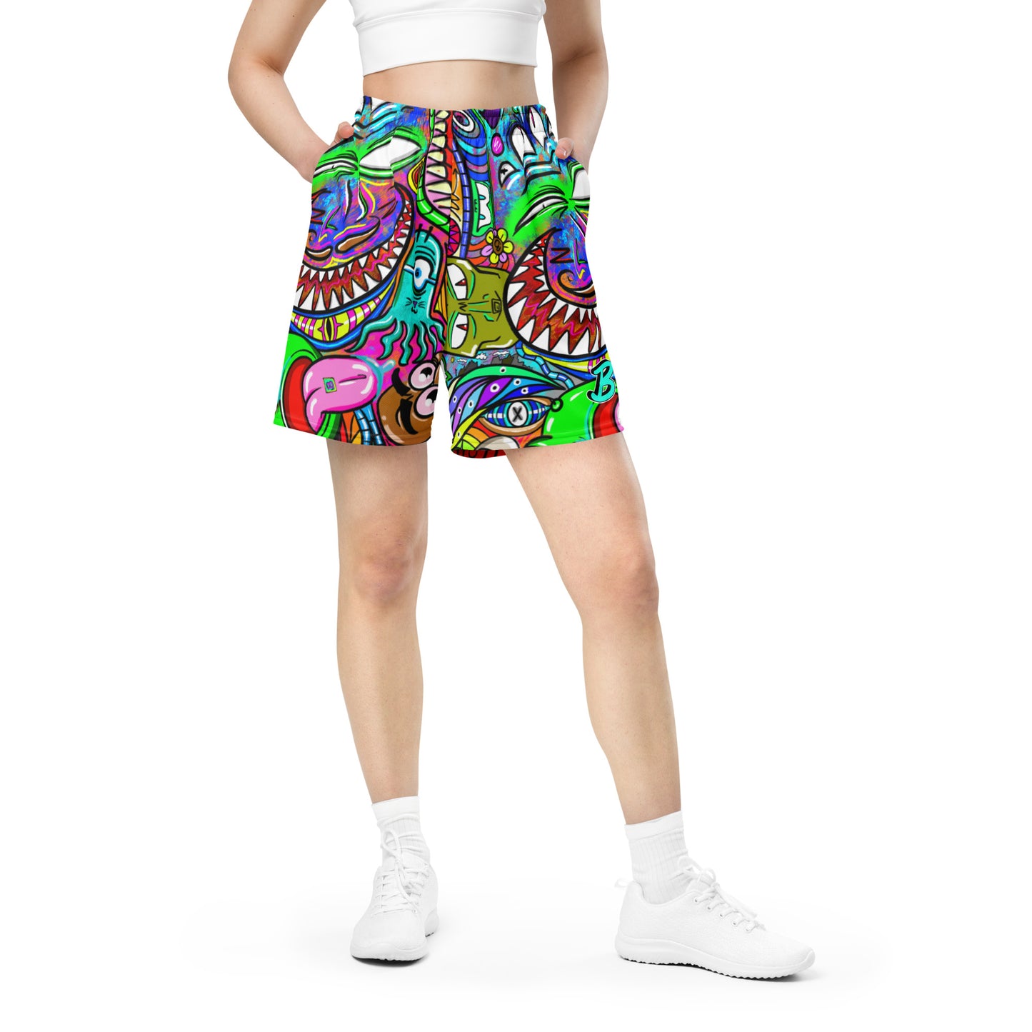 Psychadelia Unisex Mesh Shorts [2XS-6XL] UPF50+, Moisture Wicking