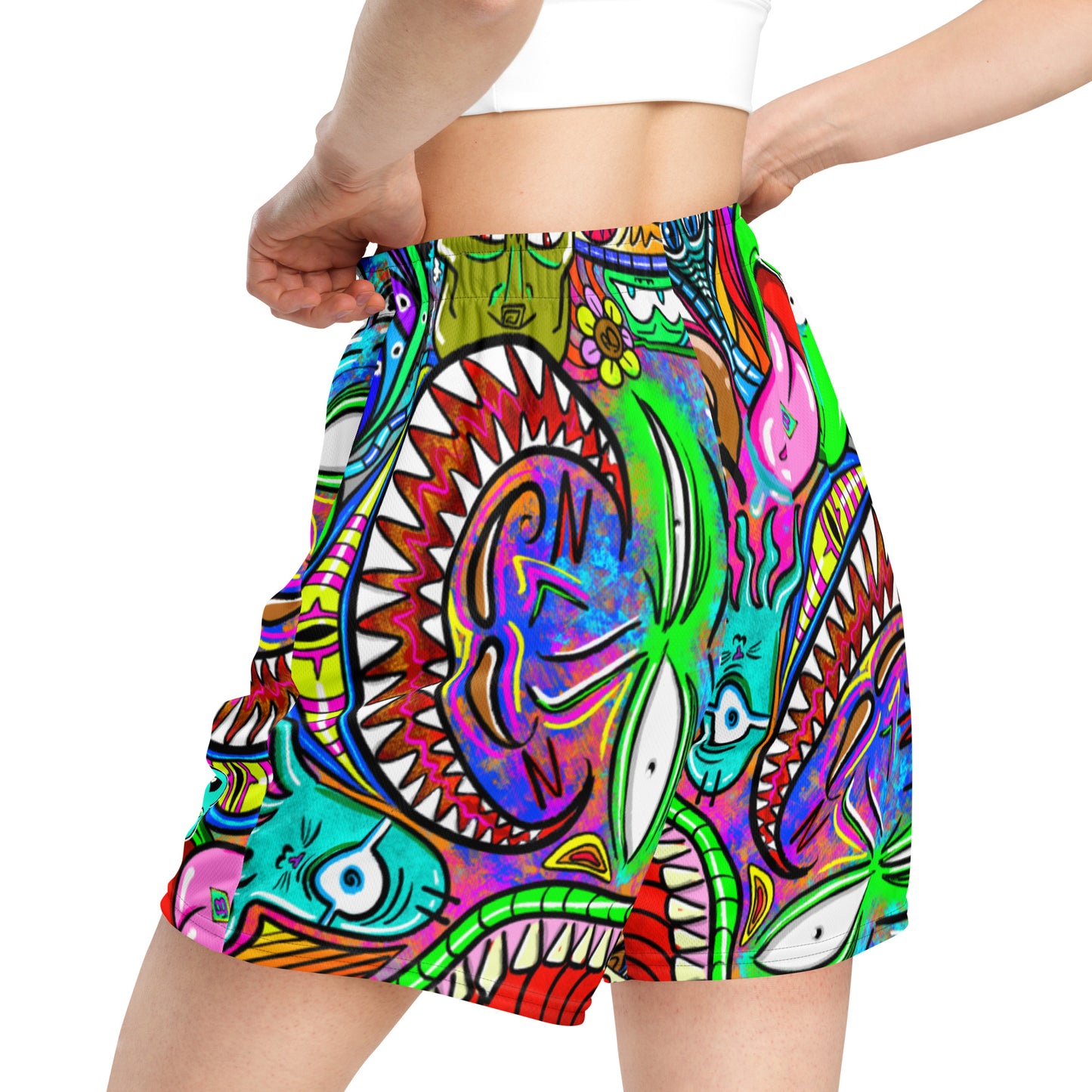 Psychadelia Unisex Mesh Shorts [2XS-6XL] UPF50+, Moisture Wicking