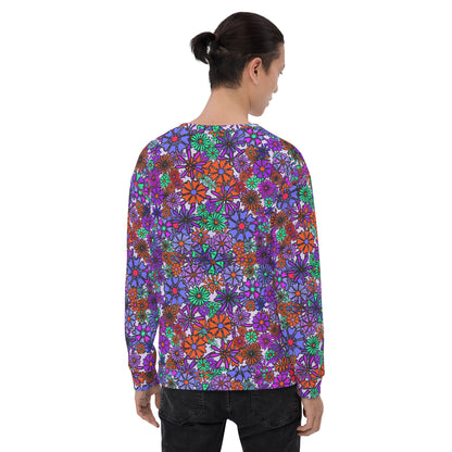 Forbidden Flower {Original Purple} - Extra Comfy Sweatshirt w Fleece Inside (Sizes 2X-6X) [FREE SHIPPING]