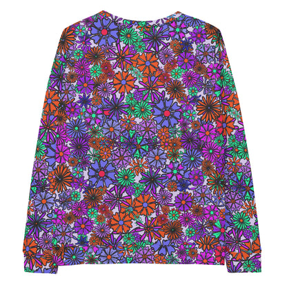 Forbidden Flower {Original Purple} - Extra Comfy Sweatshirt w Fleece Inside (Sizes 2X-6X) [FREE SHIPPING]