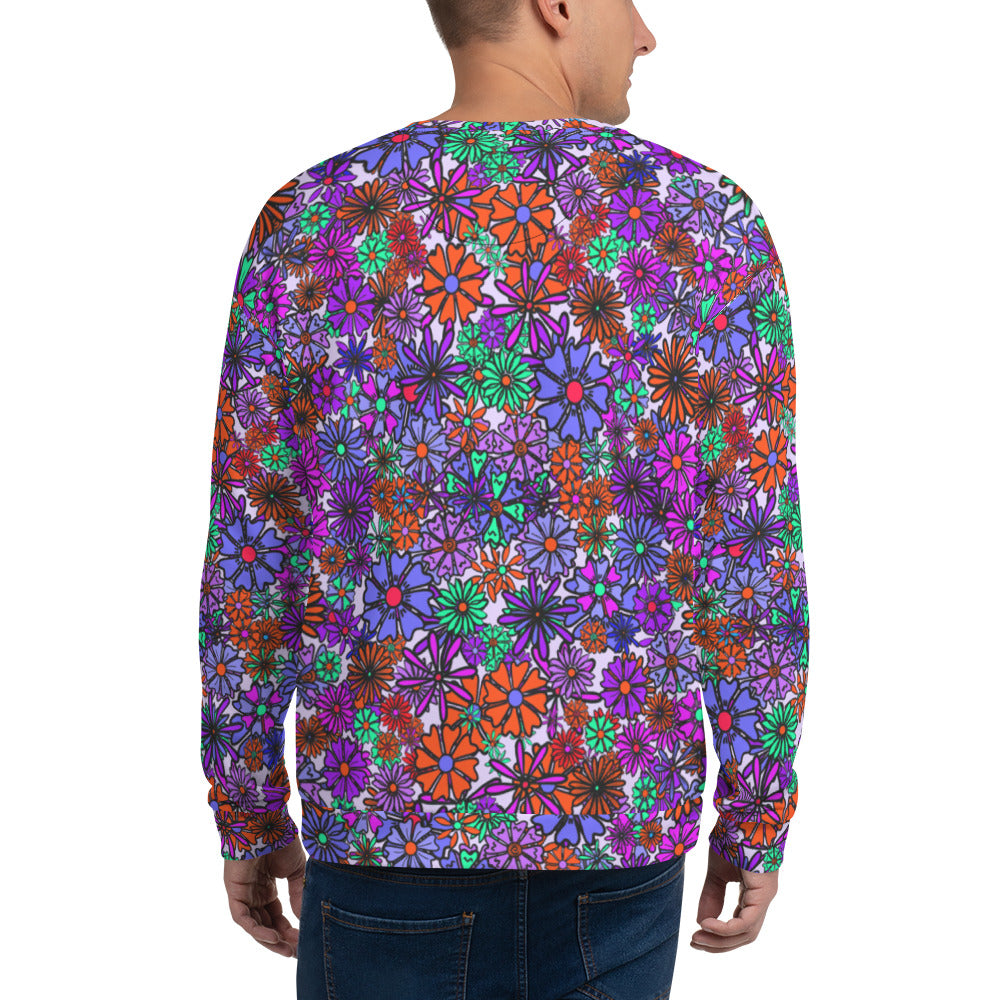 Forbidden Flower {Original Purple} - Extra Comfy Sweatshirt w Fleece Inside (Sizes 2X-6X) [FREE SHIPPING]