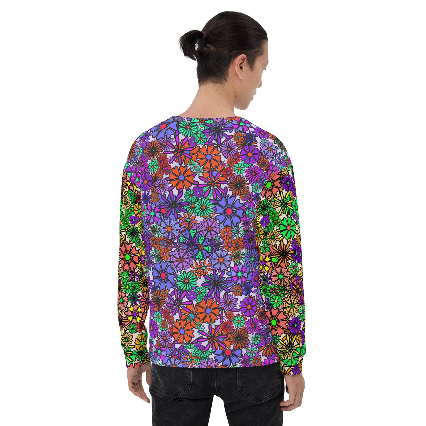 Forbidden Flower {Purple/Green} - Extra Comfy Sweatshirt w Fleece Inside (Sizes 2X-6X) [FREE SHIPPING]