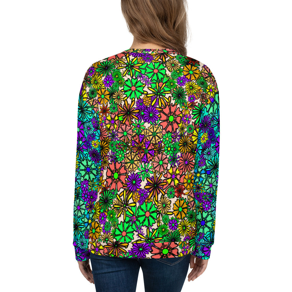 Forbidden Flower {Blue/Green} - Extra Comfy Sweatshirt w Fleece Inside (Sizes 2X-6X)