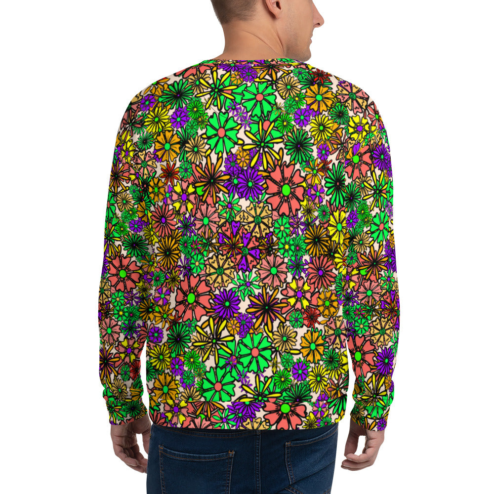 Forbidden Flower {Green} - Extra Comfy Sweatshirt w Fleece Inside (Sizes 2X-6X) [FREE SHIPPING]