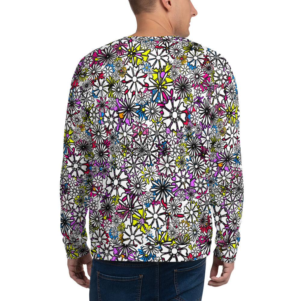 Forbidden Flower {White} - Extra Comfy Sweatshirt w Fleece Inside (Sizes 2X-6X) [FREE SHIPPING]