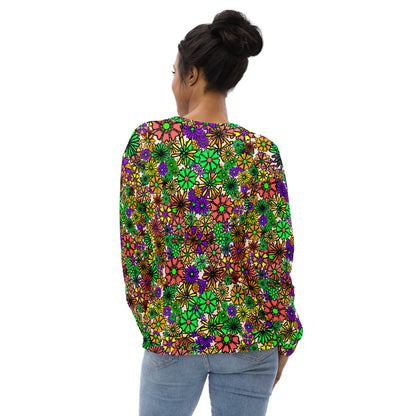 Forbidden Flower {Green} - Extra Comfy Sweatshirt w Fleece Inside (Sizes 2X-6X) [FREE SHIPPING]