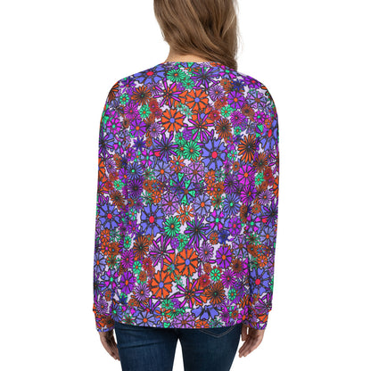 Forbidden Flower {Original Purple} - Extra Comfy Sweatshirt w Fleece Inside (Sizes 2X-6X) [FREE SHIPPING]