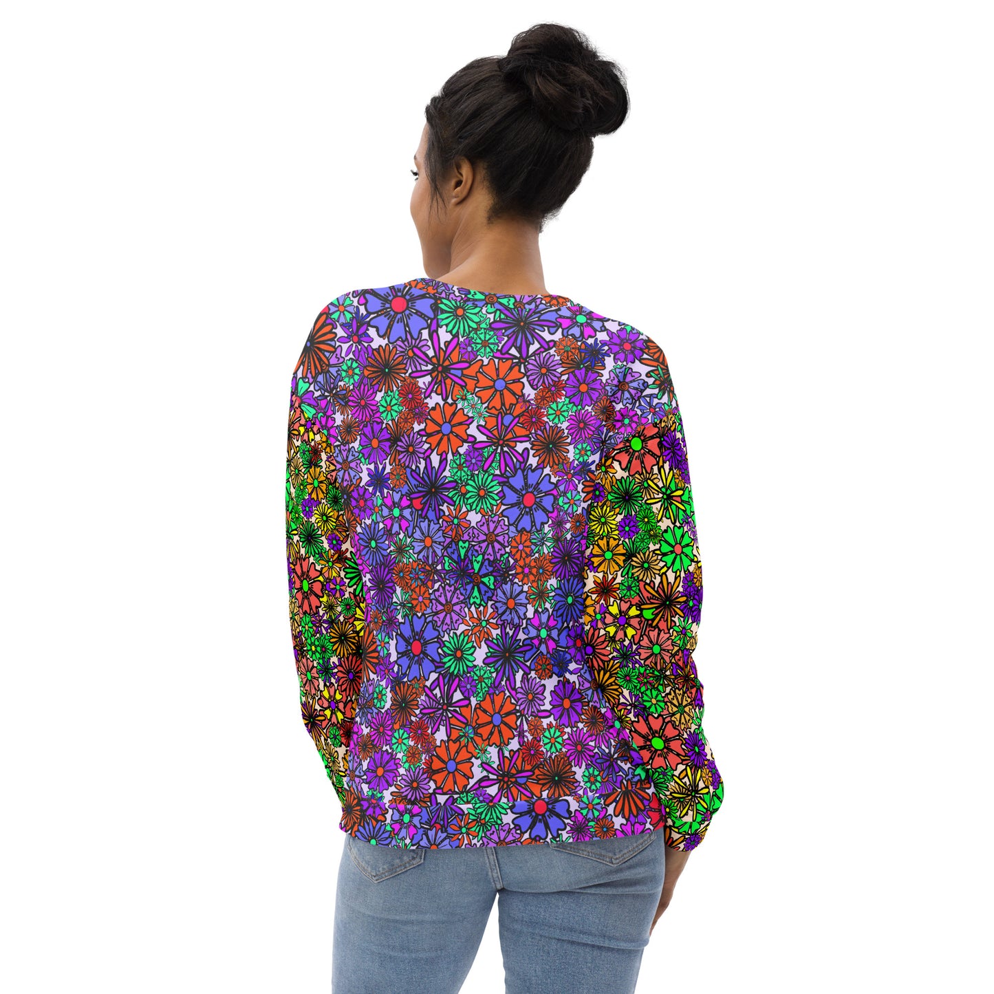 Forbidden Flower {Purple/Green} - Extra Comfy Sweatshirt w Fleece Inside (Sizes 2X-6X) [FREE SHIPPING]