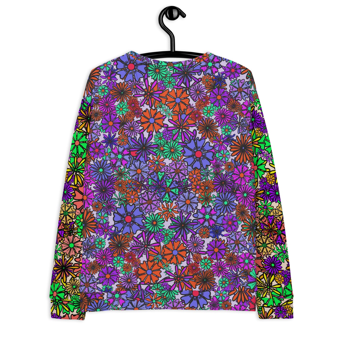 Forbidden Flower {Purple/Green} - Extra Comfy Sweatshirt w Fleece Inside (Sizes 2X-6X) [FREE SHIPPING]