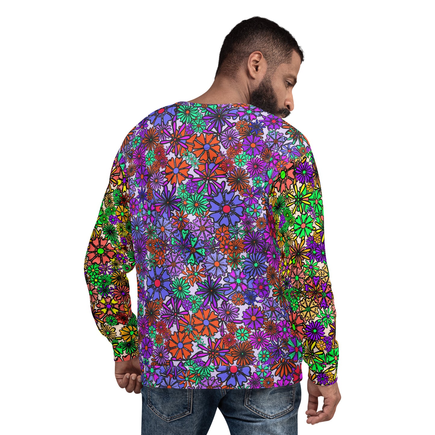 Forbidden Flower {Purple/Green} - Extra Comfy Sweatshirt w Fleece Inside (Sizes 2X-6X) [FREE SHIPPING]