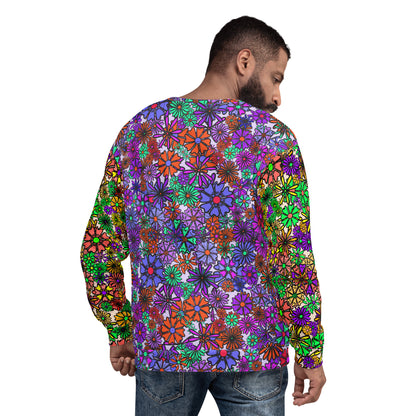 Forbidden Flower {Purple/Green} - Extra Comfy Sweatshirt w Fleece Inside (Sizes 2X-6X) [FREE SHIPPING]