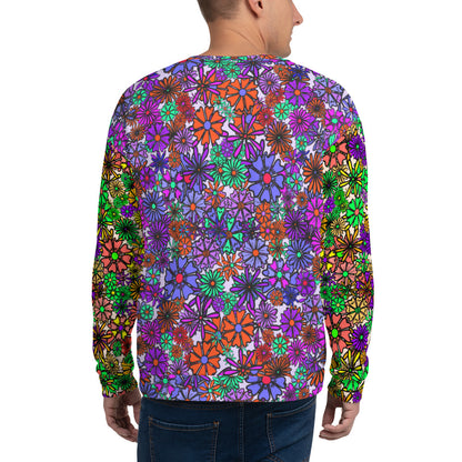 Forbidden Flower {Purple/Green} - Extra Comfy Sweatshirt w Fleece Inside (Sizes 2X-6X) [FREE SHIPPING]