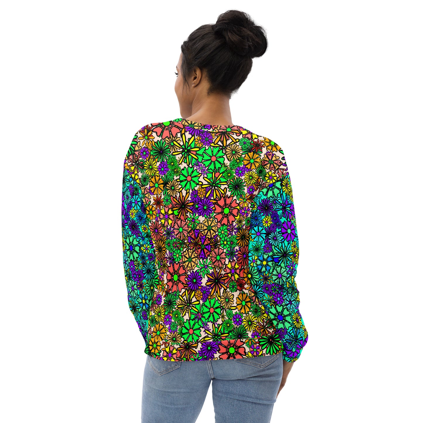 Forbidden Flower {Blue/Green} - Extra Comfy Sweatshirt w Fleece Inside (Sizes 2X-6X)