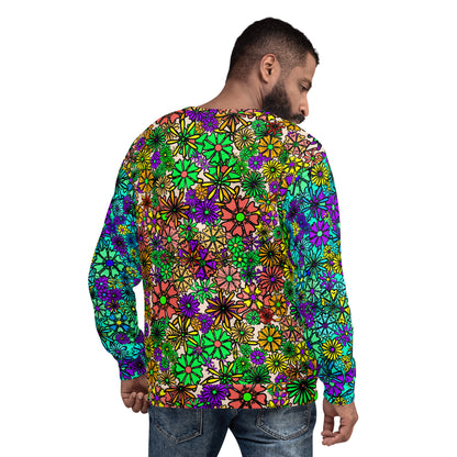 Forbidden Flower {Blue/Green} - Extra Comfy Sweatshirt w Fleece Inside (Sizes 2X-6X)