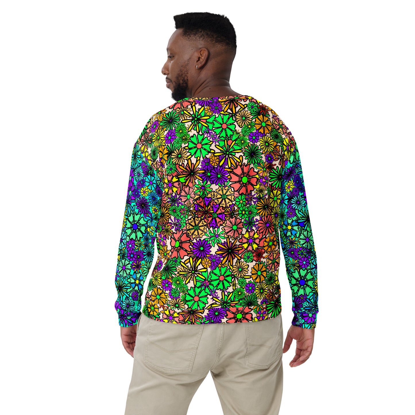 Forbidden Flower {Blue/Green} - Extra Comfy Sweatshirt w Fleece Inside (Sizes 2X-6X)