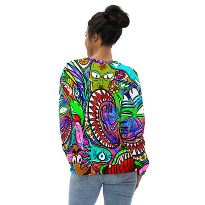 Psychadelia (FULL TRIP) - Extra Comfy Sweatshirt w Fleece Inside (Sizes 2X-6X) [FREE SHIPPING]