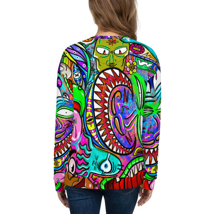 Psychadelia (FULL TRIP) - Extra Comfy Sweatshirt w Fleece Inside (Sizes 2X-6X) [FREE SHIPPING]