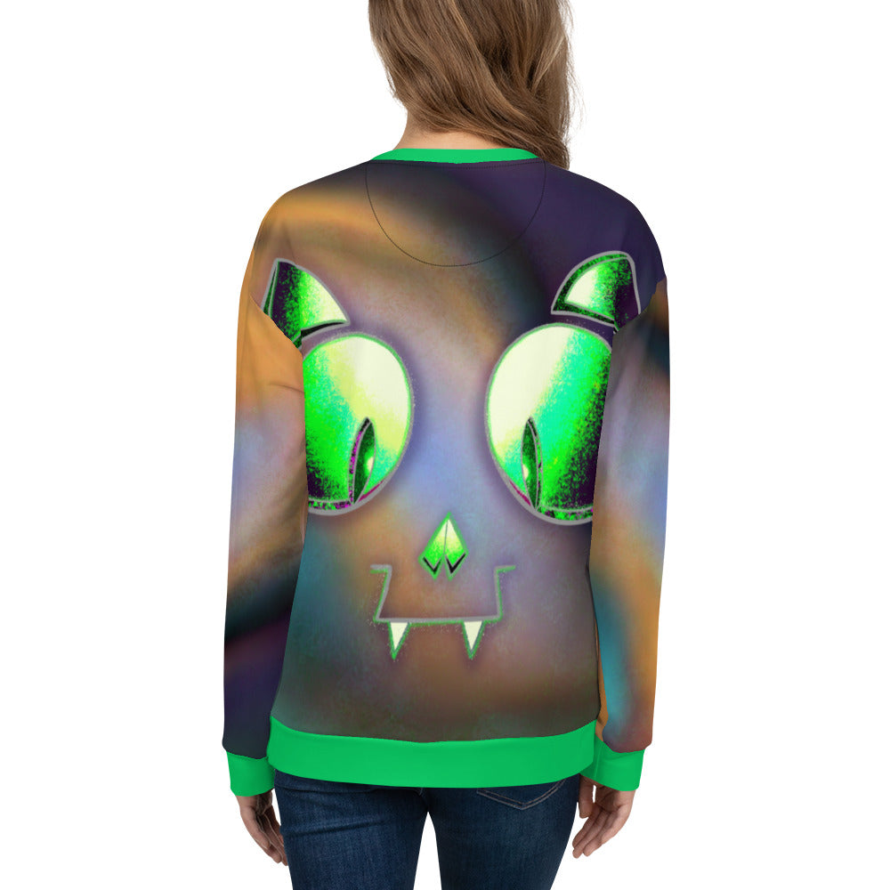 Skelecat - Extra Comfy Sweatshirt w Fleece Inside (Sizes 2X-6X) [FREE SHIPPING]